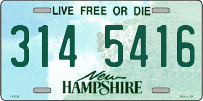 NH license plate 3145416