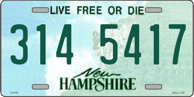 NH license plate 3145417