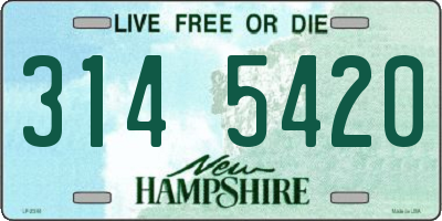 NH license plate 3145420