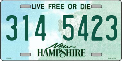 NH license plate 3145423