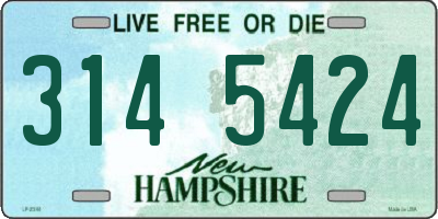 NH license plate 3145424