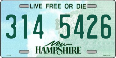NH license plate 3145426