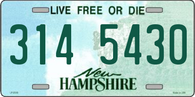 NH license plate 3145430