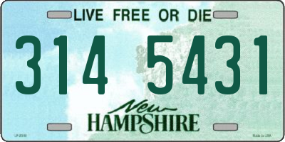 NH license plate 3145431