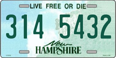 NH license plate 3145432