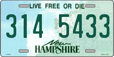 NH license plate 3145433