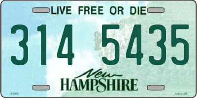 NH license plate 3145435