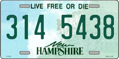 NH license plate 3145438