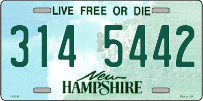 NH license plate 3145442
