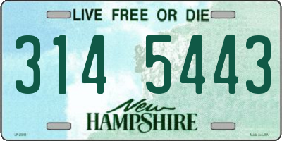 NH license plate 3145443