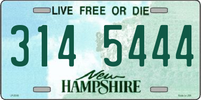 NH license plate 3145444