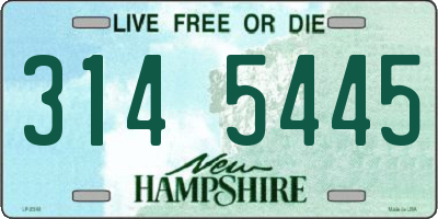 NH license plate 3145445