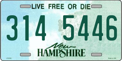 NH license plate 3145446