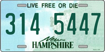 NH license plate 3145447