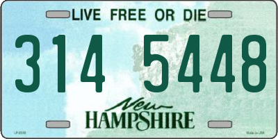 NH license plate 3145448