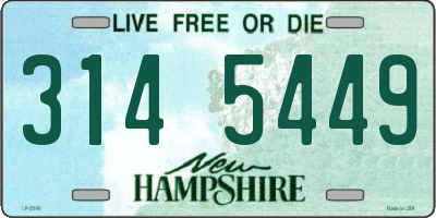 NH license plate 3145449