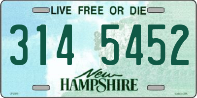 NH license plate 3145452