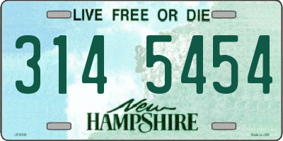 NH license plate 3145454