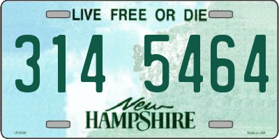 NH license plate 3145464