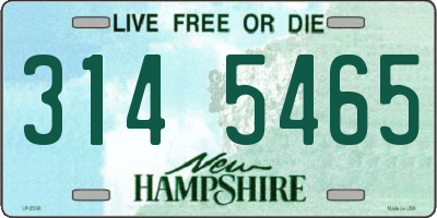 NH license plate 3145465
