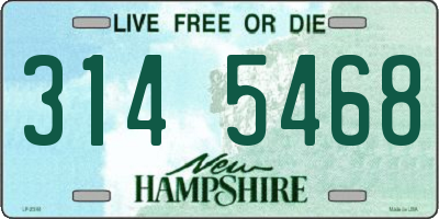NH license plate 3145468