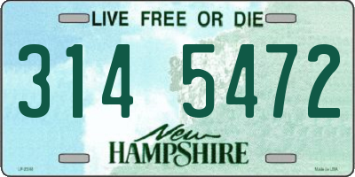 NH license plate 3145472
