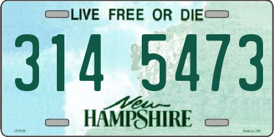 NH license plate 3145473