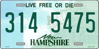 NH license plate 3145475