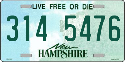 NH license plate 3145476