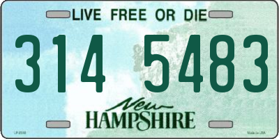 NH license plate 3145483