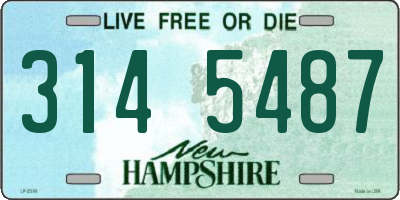 NH license plate 3145487