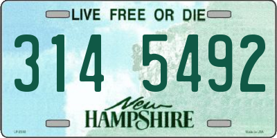NH license plate 3145492