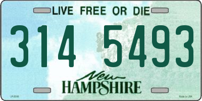 NH license plate 3145493