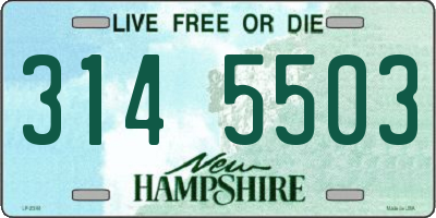 NH license plate 3145503