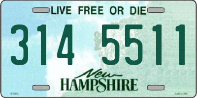 NH license plate 3145511