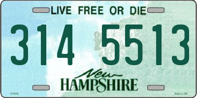 NH license plate 3145513