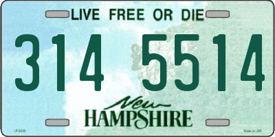 NH license plate 3145514