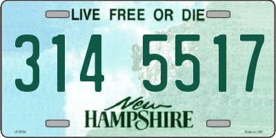 NH license plate 3145517