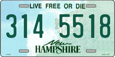 NH license plate 3145518