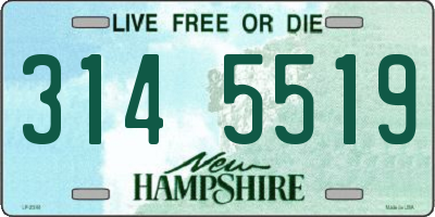 NH license plate 3145519
