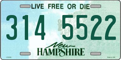 NH license plate 3145522