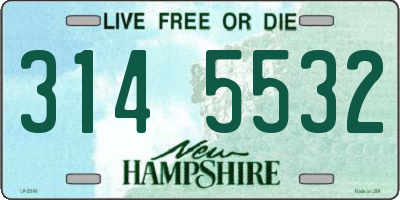 NH license plate 3145532