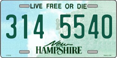 NH license plate 3145540