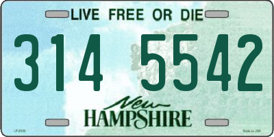 NH license plate 3145542