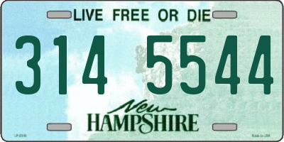 NH license plate 3145544