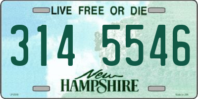 NH license plate 3145546