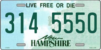 NH license plate 3145550