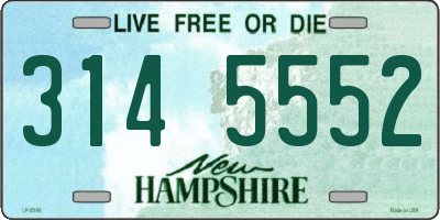 NH license plate 3145552