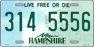 NH license plate 3145556