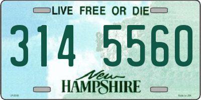 NH license plate 3145560